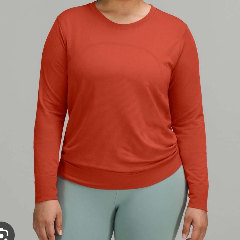 New Lululemon Relaxed Fit Swiftly Long Sleeve Red Rock 8
